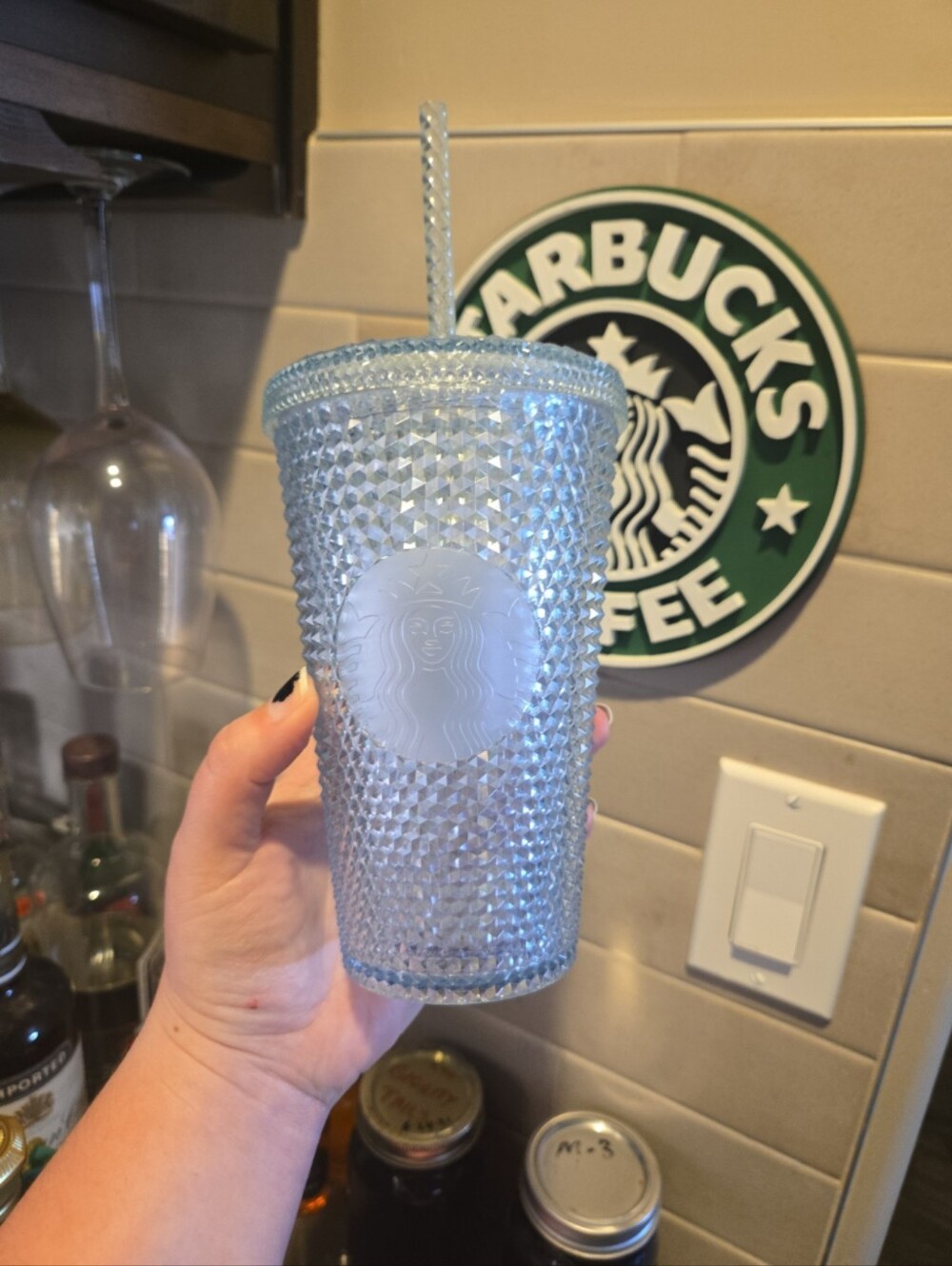 Starbucks Light Blue Textured Reusable Tumbler with Straw